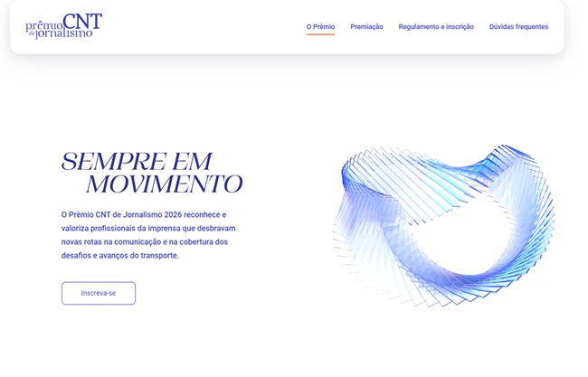 Prêmio CNT de Jornalismo 2026 abre inscrições para reportagens sobre o transporte brasileiro