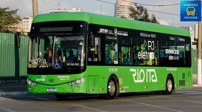 Rio Ita testa ônibus elétrico no transporte intermunicipal do Rio de Janeiro